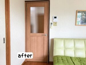 古くなった室内ドアを新しく交換しました 窓 ドアリフォームの専門店 熊本のフクシマ建材窓 ドアリフォームの専門店 熊本のフクシマ建材